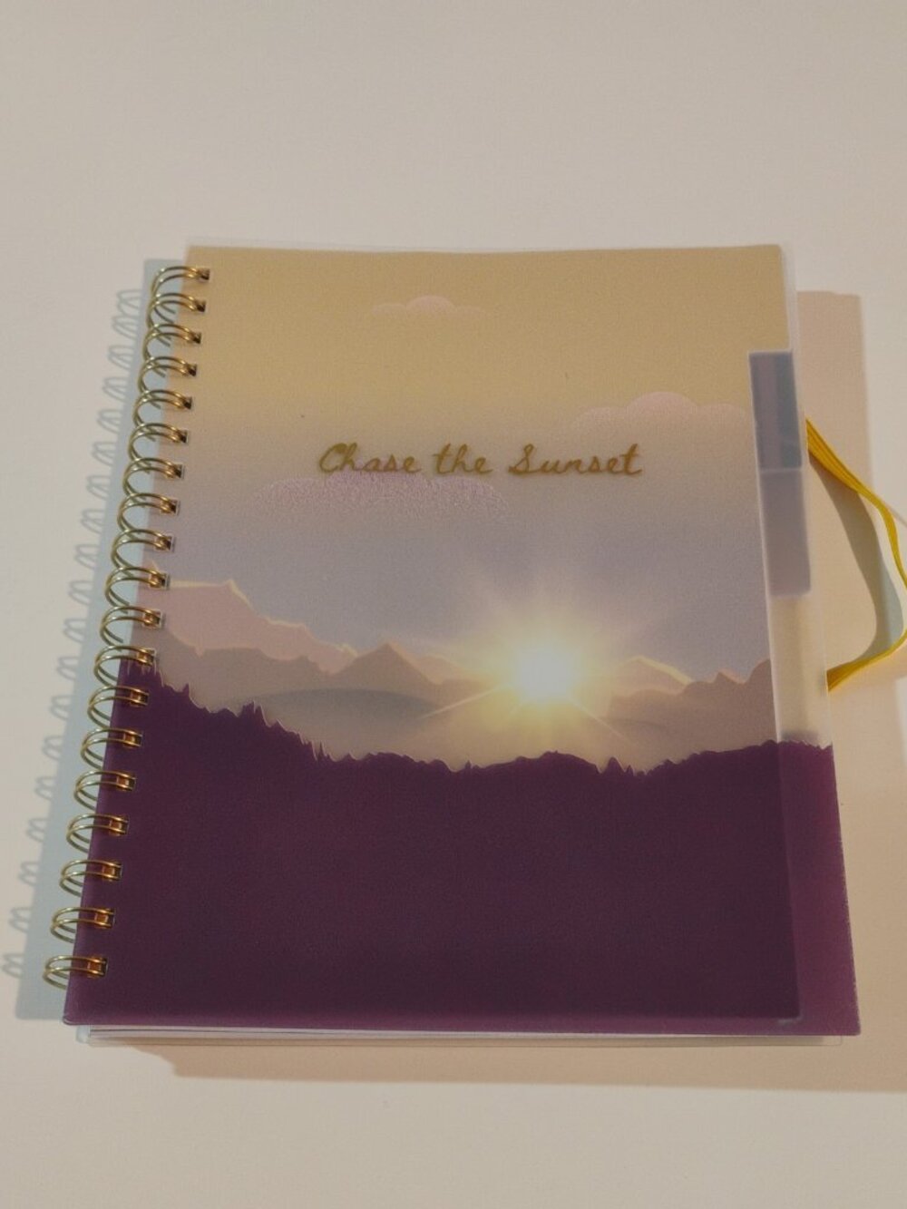 Brand New Beautiful James Burke 5 Subject Notebook '' CHASE THE SUNSET '' NEW